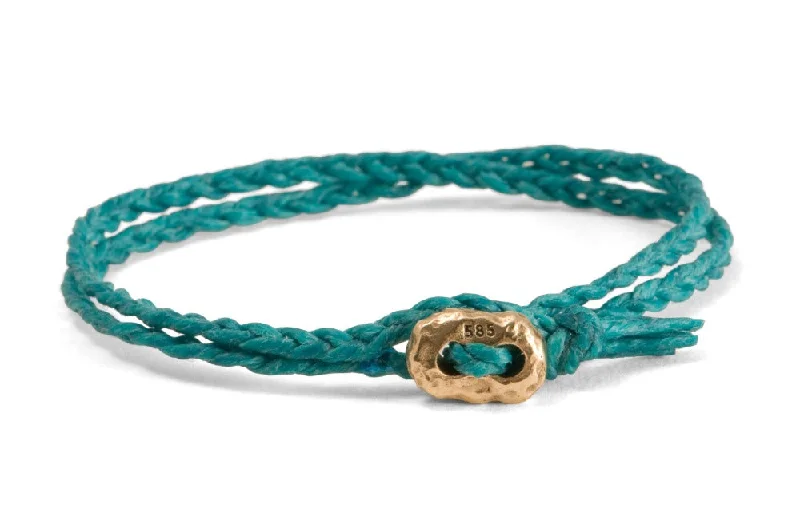 #130 - Men’s bracelet Nugget turquoise - GOLD