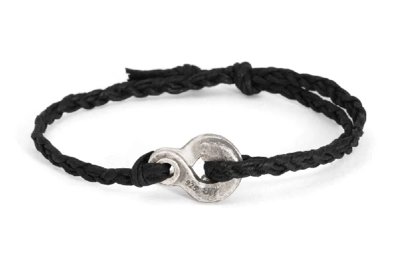 #131 - Men’s bracelet Canvas Double Hook black