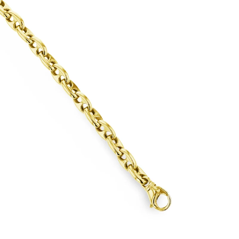 MEN'S 14KT YELLOW GOLD 7MM PUFFY ANCHOR LINK BRACELET