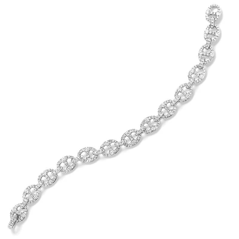 Diamond Tri-Link Bracelet