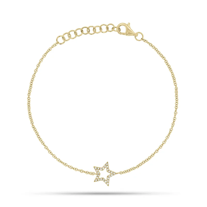 Diamond Cutout Star Fashion Bracelet