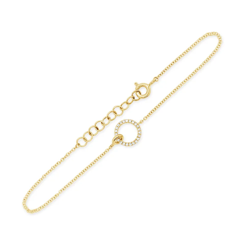 Diamond Open Circle Bracelet