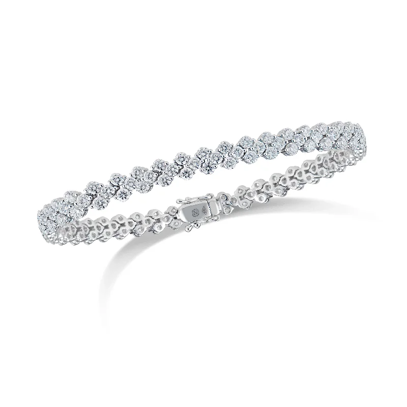 Diamond Quatrefoil Tennis Bracelet