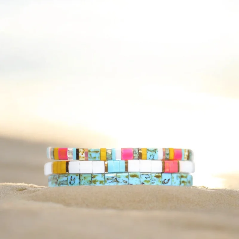 GETAWAY - 3 Tila Bead Bracelet Stack