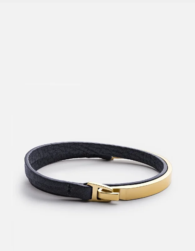 Moore Half Cuff Leather, Matte Gold