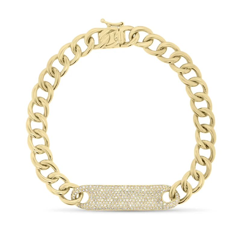 Pave Diamond ID Bracelet