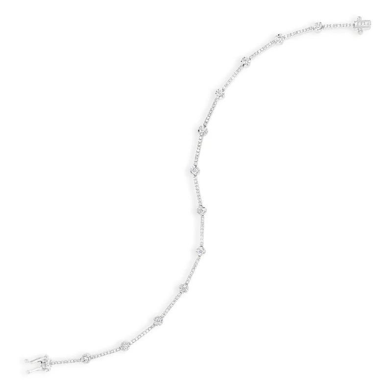 Prong-Set Diamond Link Fashion Bracelet