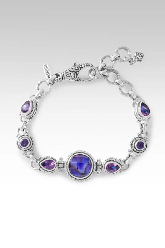 Regal Devotion Bracelet II™ in Royal Purple Abalone Quartz Triplet