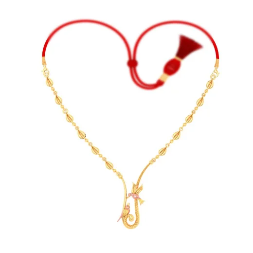 22k Sleek Gold Necklace Design With A Classy Finish