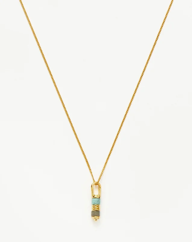 Abacus Beaded Spinning Pendant Necklace | 18k Recycled Gold Vermeil on Recycled Sterling Silver