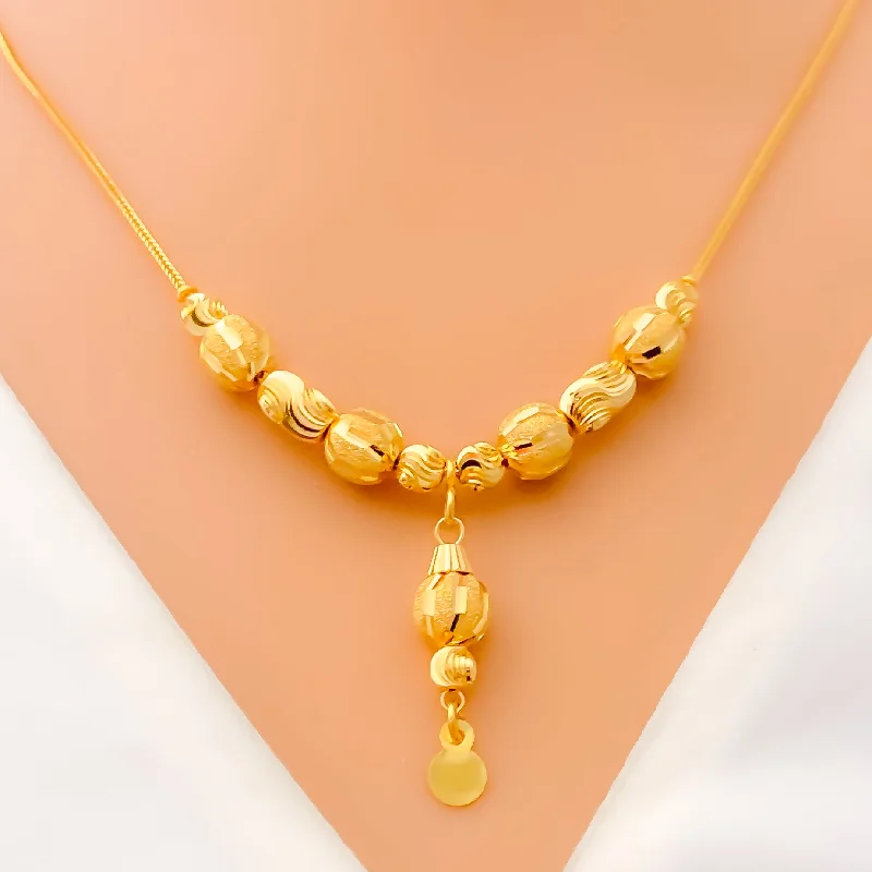 Dazzling Detailed  21k Gold Necklace