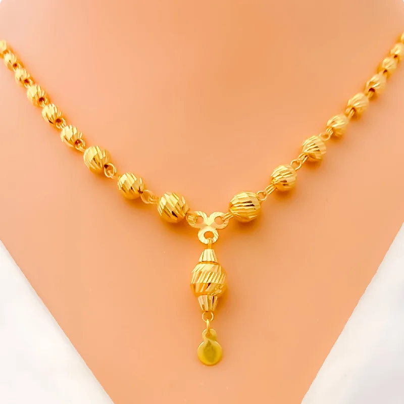 Elegant Charming 21k Gold Necklace