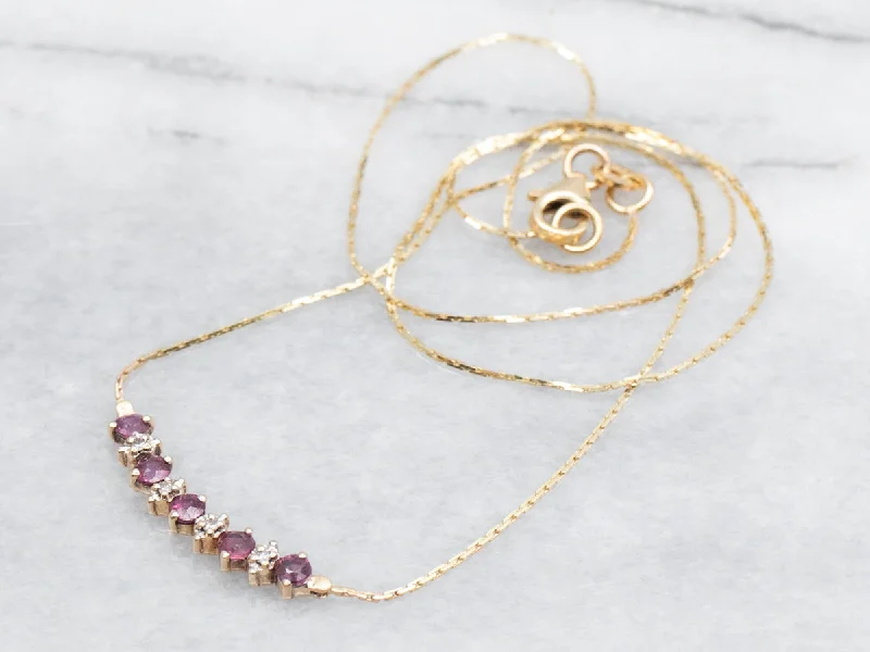 Fine Ruby and Diamond Necklace