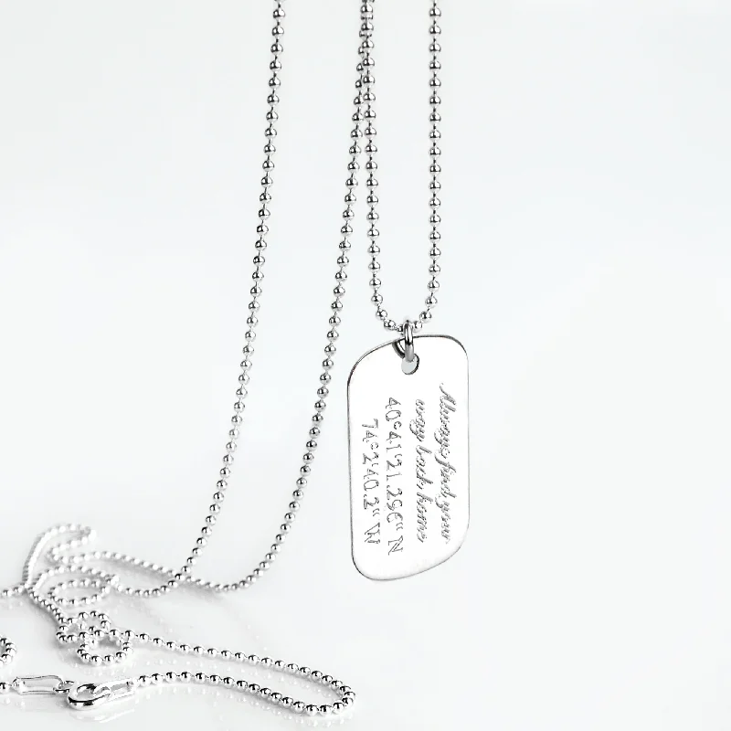 Personalized Dog Tag Necklace