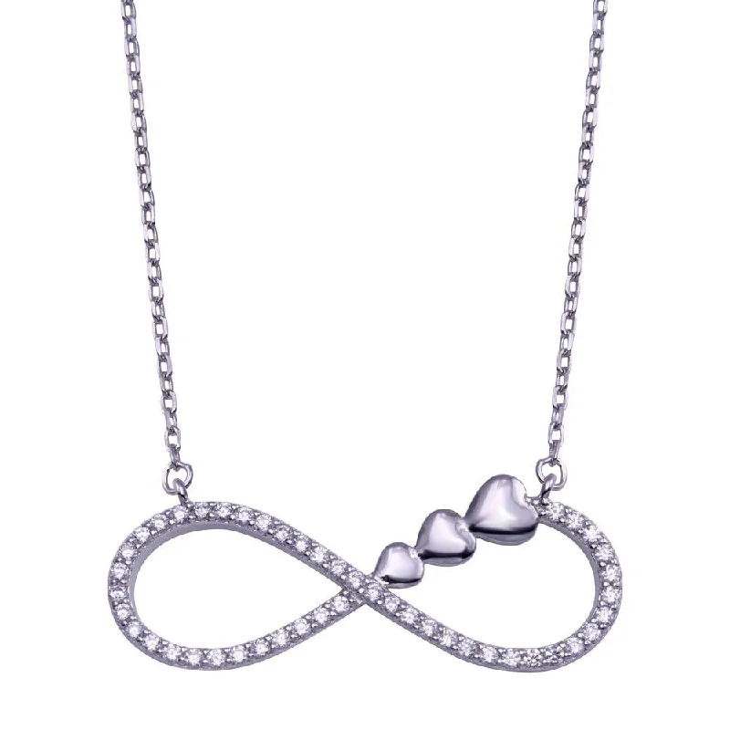 925 Sterling Silver Sterling Silver Infinity Necklace - GMN00177