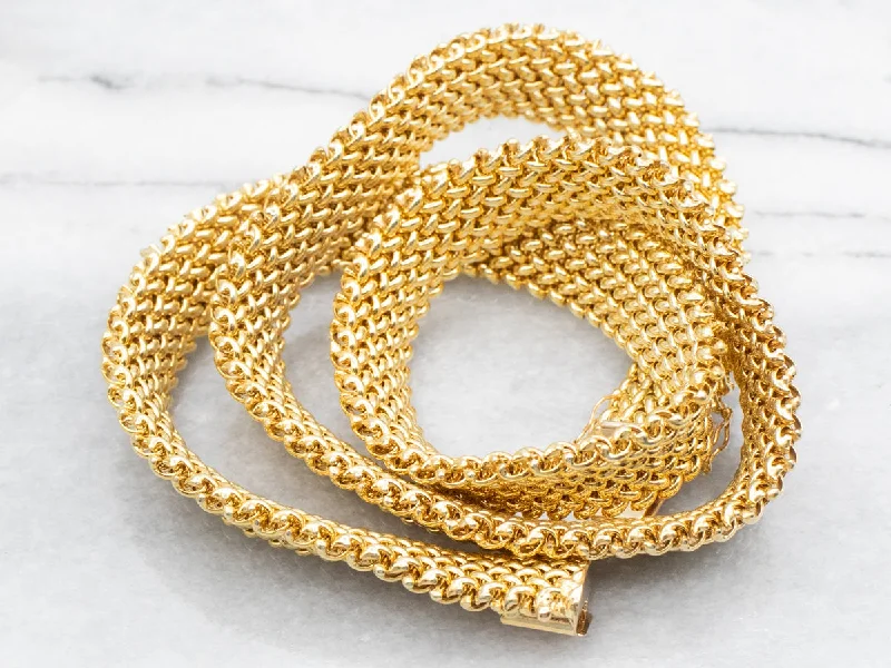 Wide Mesh Link Necklace