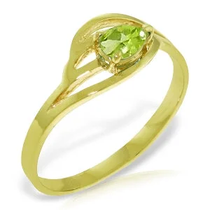 0.3 Carat 14K Solid Yellow Gold Gentle Spirit Peridot Ring