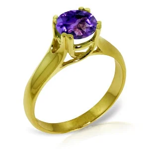 1.1 Carat 14K Solid Yellow Gold Better To Be Ready Amethyst Ring