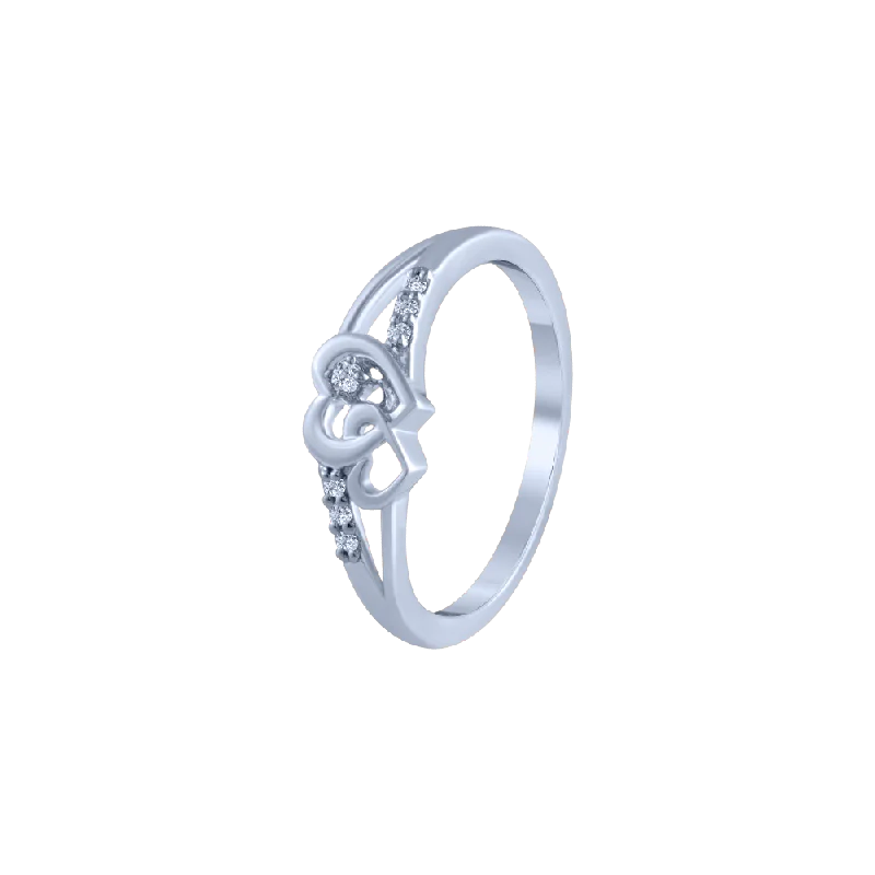 18k (750) White Gold And Diamond Ring For Women