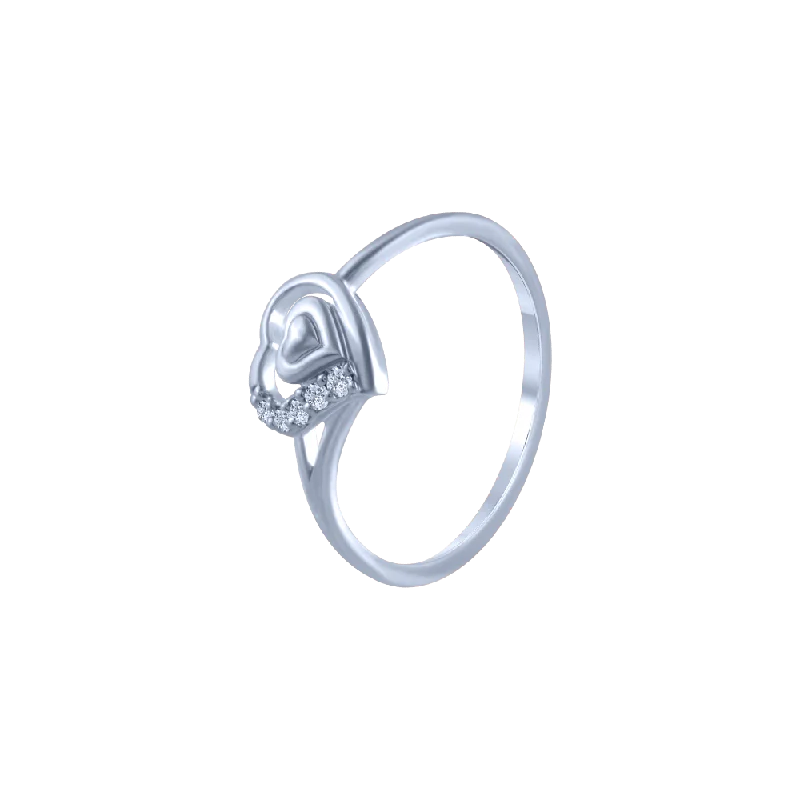 18k (750) White Gold And Diamond Ring For Women