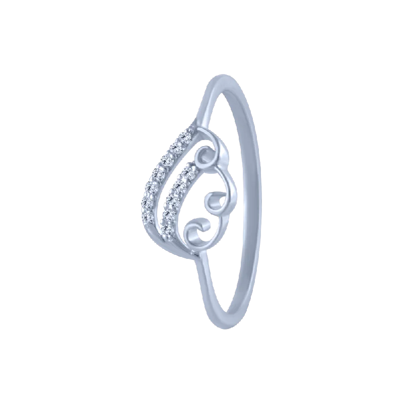 18k (750) White Gold And Diamond Ring For Women