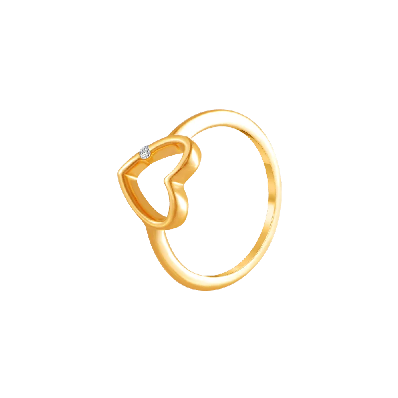 18k (750) Yellow Gold And Diamond Ring For Women