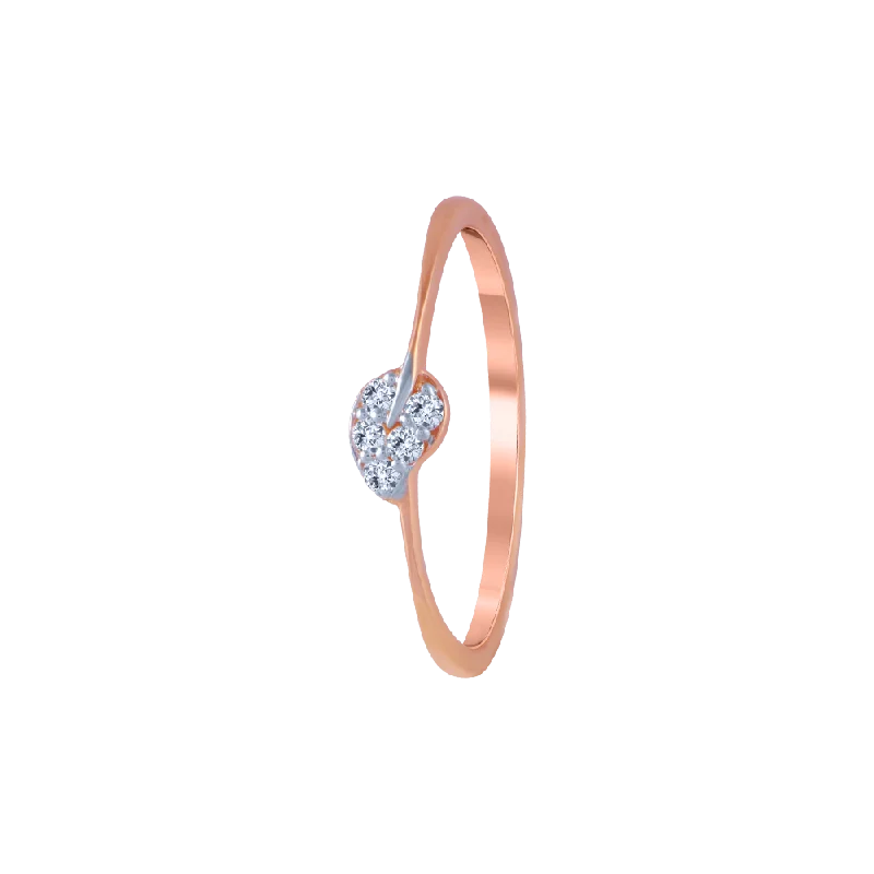 18KT (750) Rose Gold And Diamond Ring For Women