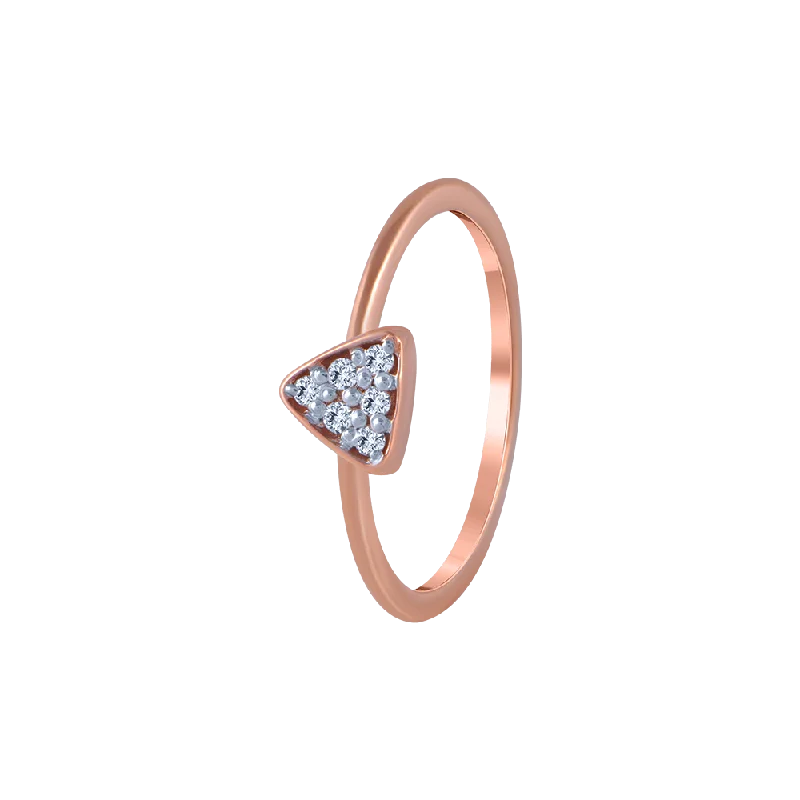 18KT (750) Rose Gold And Diamond Ring For Women