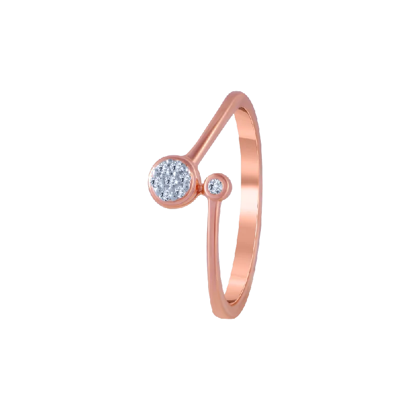 18KT (750) Rose Gold And Diamond Ring For Women