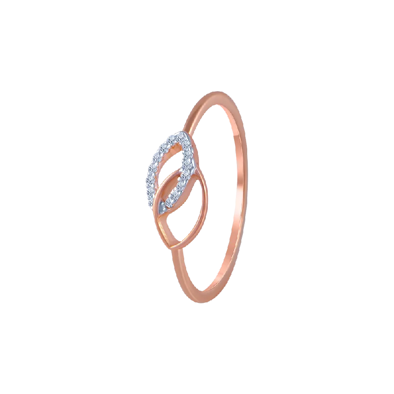 18KT (750) Rose Gold And Diamond Ring For Women