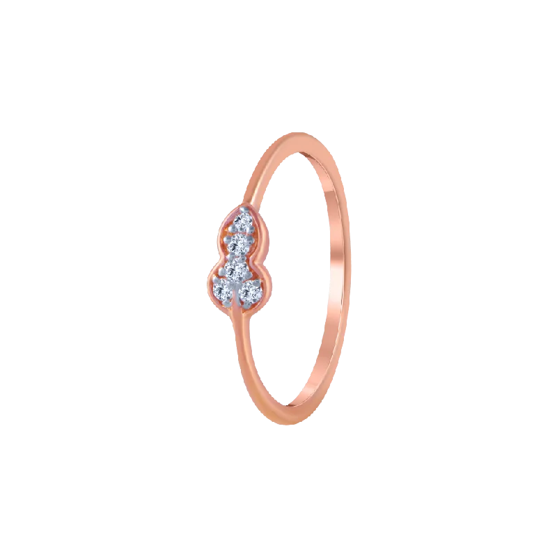 18KT (750) Rose Gold And Diamond Ring For Women