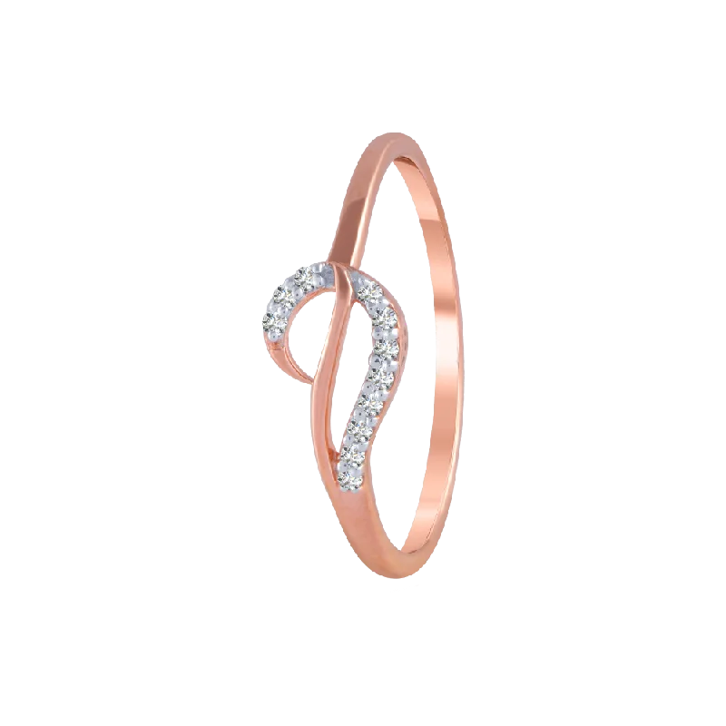 18KT (750) Rose Gold And Diamond Ring For Women