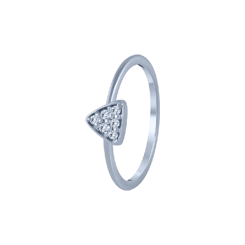 18KT (750) White Gold And Diamond Ring For Women