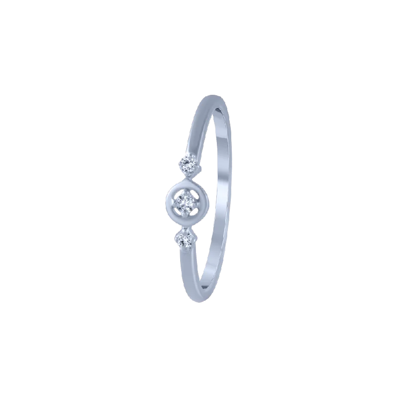 18KT (750) White Gold And Diamond Ring For Women