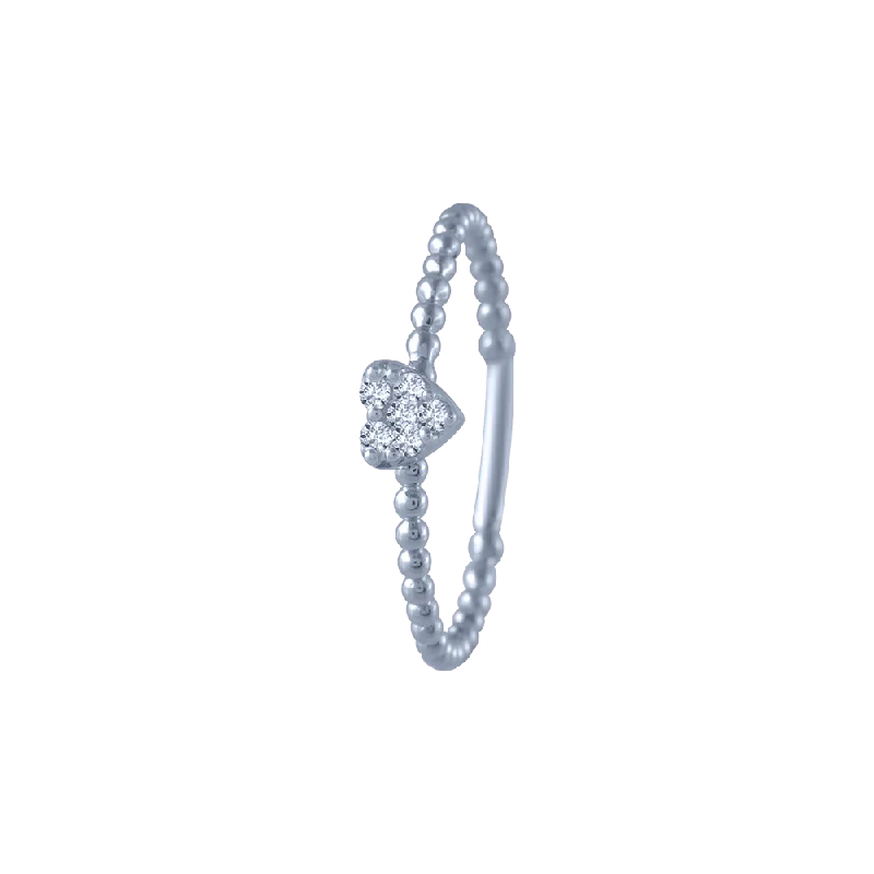 18KT (750) White Gold And Diamond Ring For Women