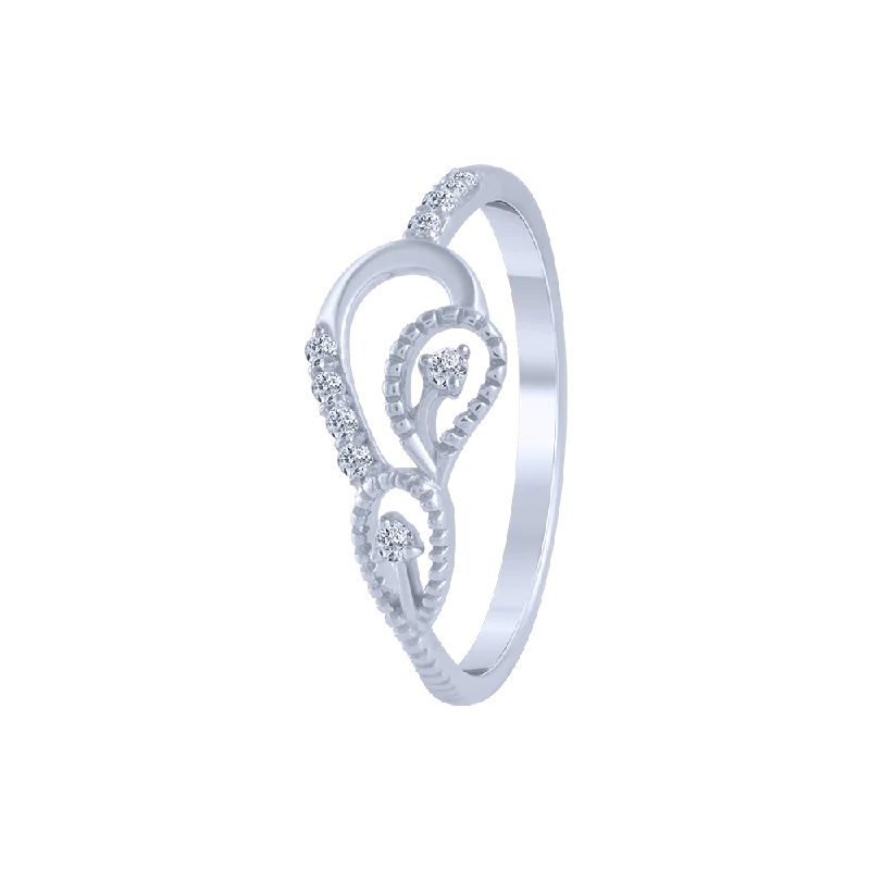 18KT (750) White Gold And Diamond Ring For Women