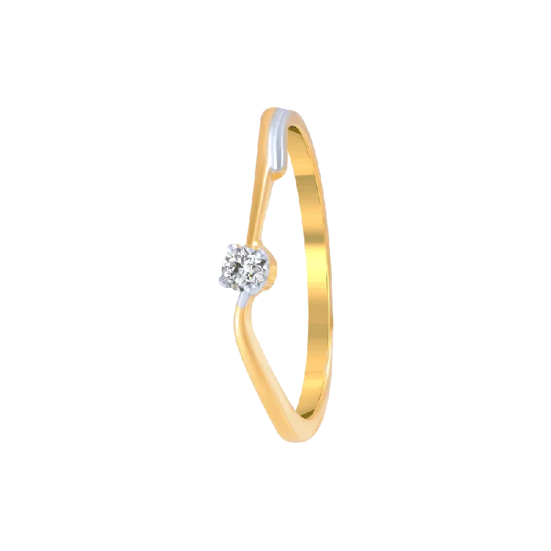 18KT (750) Yellow Gold And Diamond Ring For Women