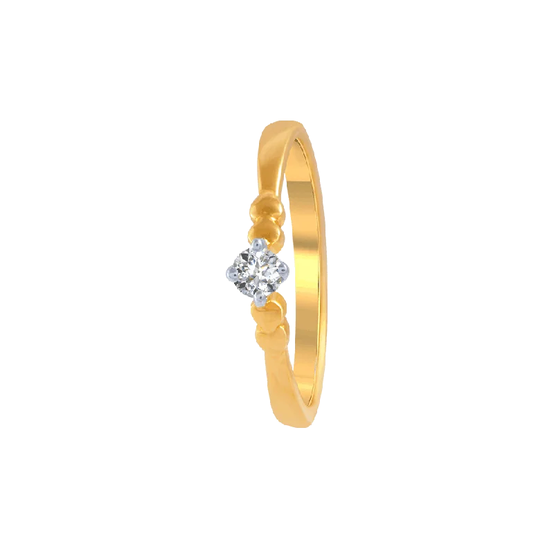 18KT (750) Yellow Gold And Diamond Ring For Women