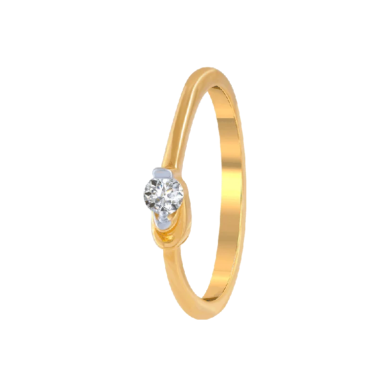 18KT (750) Yellow Gold And Diamond Ring For Women