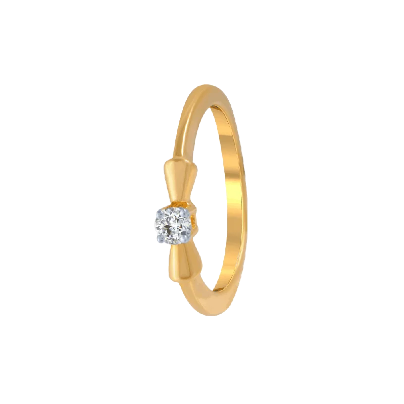 18KT (750) Yellow Gold And Diamond Ring For Women