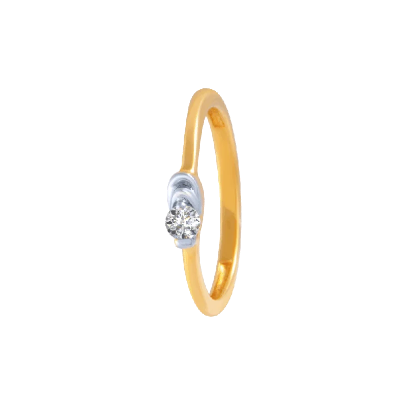 18KT (750) Yellow Gold And Diamond Ring For Women