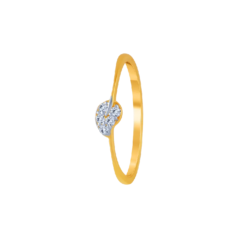 18KT (750) Yellow Gold And Diamond Ring For Women