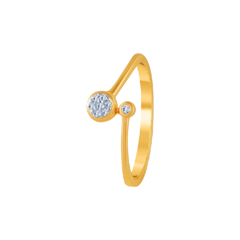 18KT (750) Yellow Gold And Diamond Ring For Women