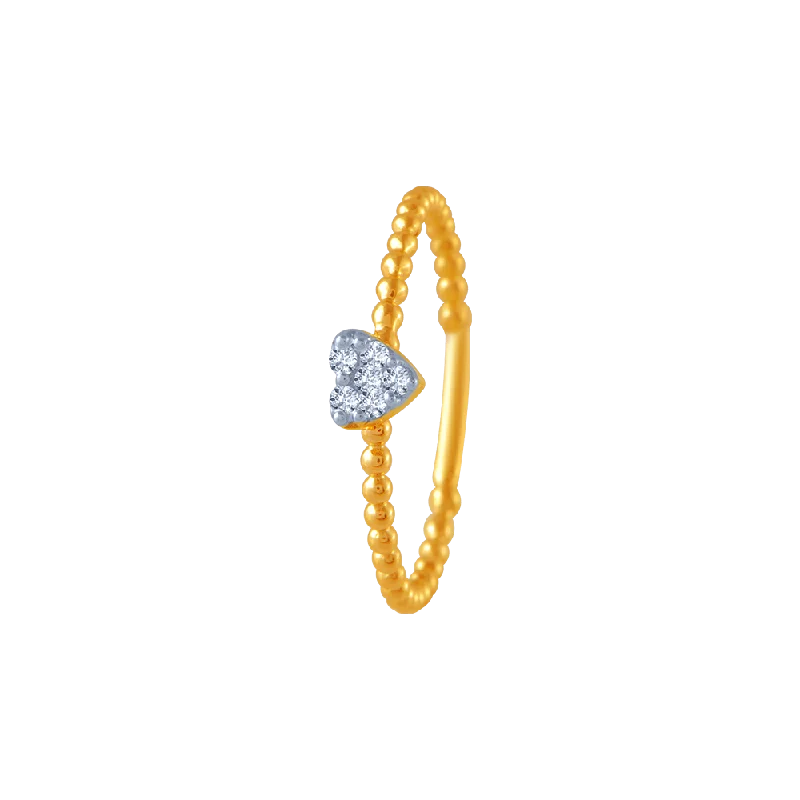 18KT (750) Yellow Gold And Diamond Ring For Women