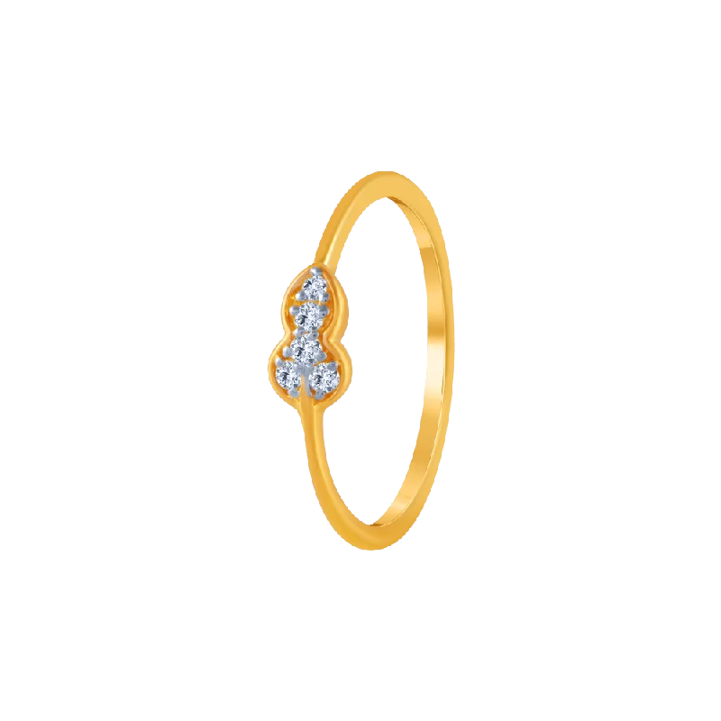 18KT (750) Yellow Gold And Diamond Ring For Women