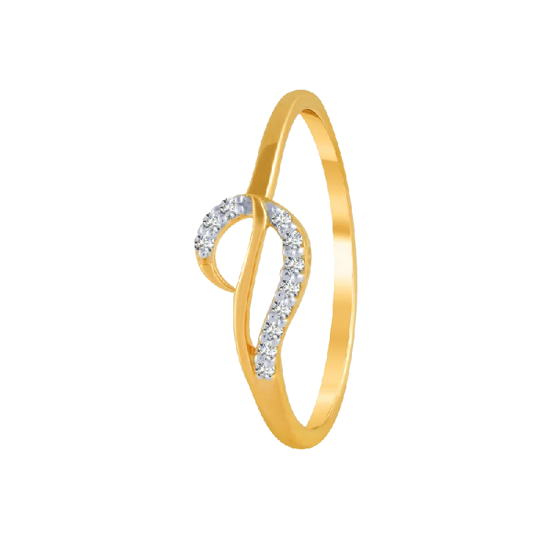 18KT (750) Yellow Gold And Diamond Ring For Women