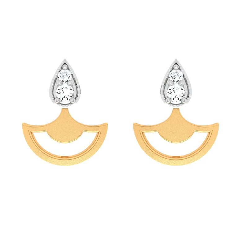 18KT Gold Diamond Earrings For Women For Perfect Embellish