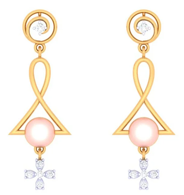 Accurately Crafted Diamond Gold Jhumka