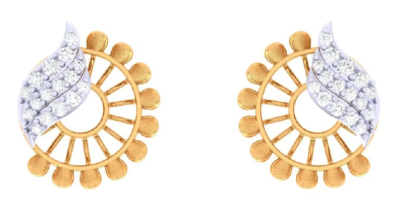 Latest Diamond Earrings Design With Gold