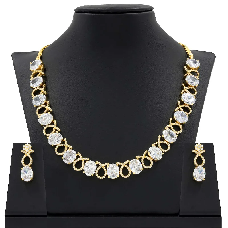 Premium Stone Necklace with Stud PMSNS7W-008, PMSHST5W-081